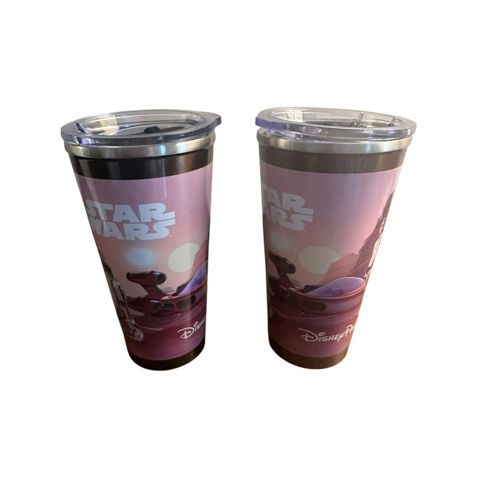 Disney Parks Star Wars R2-D2 C3PO Insulated Cup 20oz Coffee Mug Tumbler Set Of 2